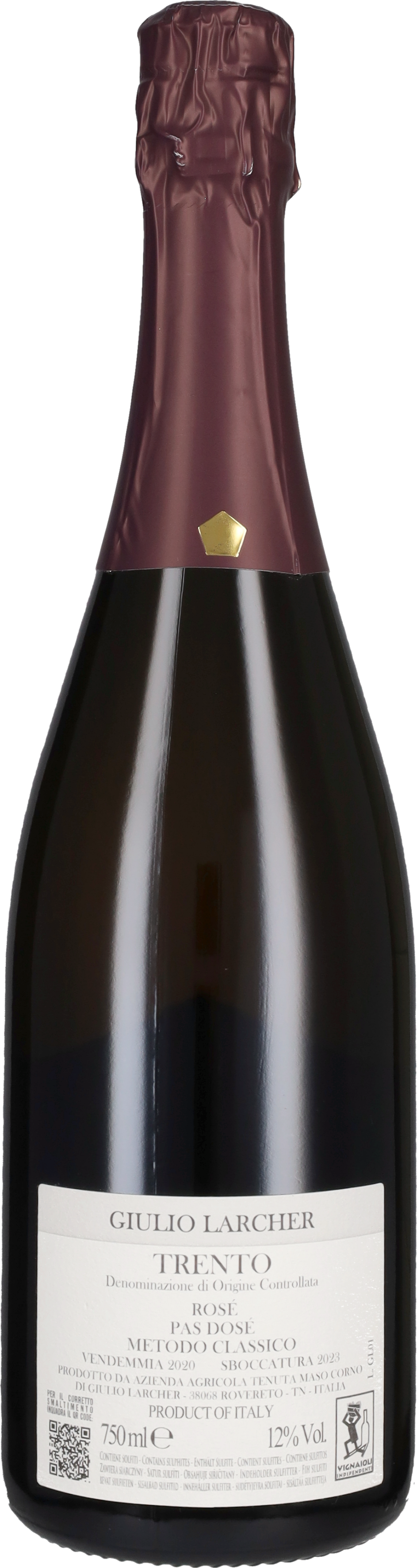 Trento Spumante Pas Dosé Rosé Tenuta Maso Corno 2020