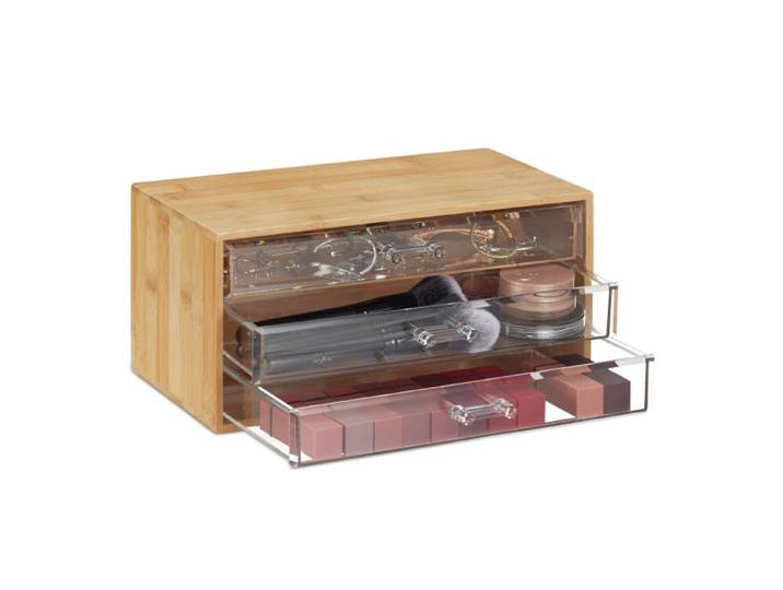 Relaxdays Kosmetik Organizer 3 Schubladen