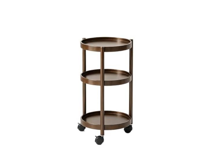 Rollbarer Aufbewahrungswagen, Beistelltisch und Couchtisch Tragbarer Organizer for Wohnzimmer, Nachttisch und Snack(3-layers)