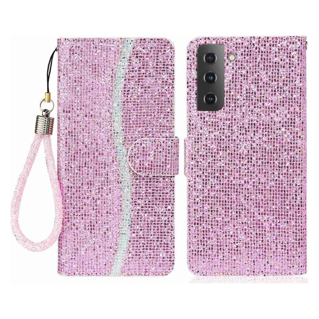 Cover-Discount Galaxy S23+ - Glitter Leder Etui rosa (Samsung Galaxy S23+) (660117141C)