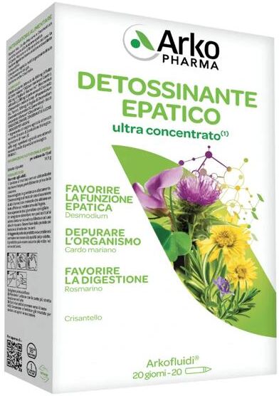 Arkopharma Arkofluidi Detossinante Epatico Integratore Fegato 20 Flaconcini