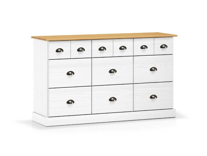 KUNO Sideboard, Material Massivholz, Kiefer, Kiefer weiss