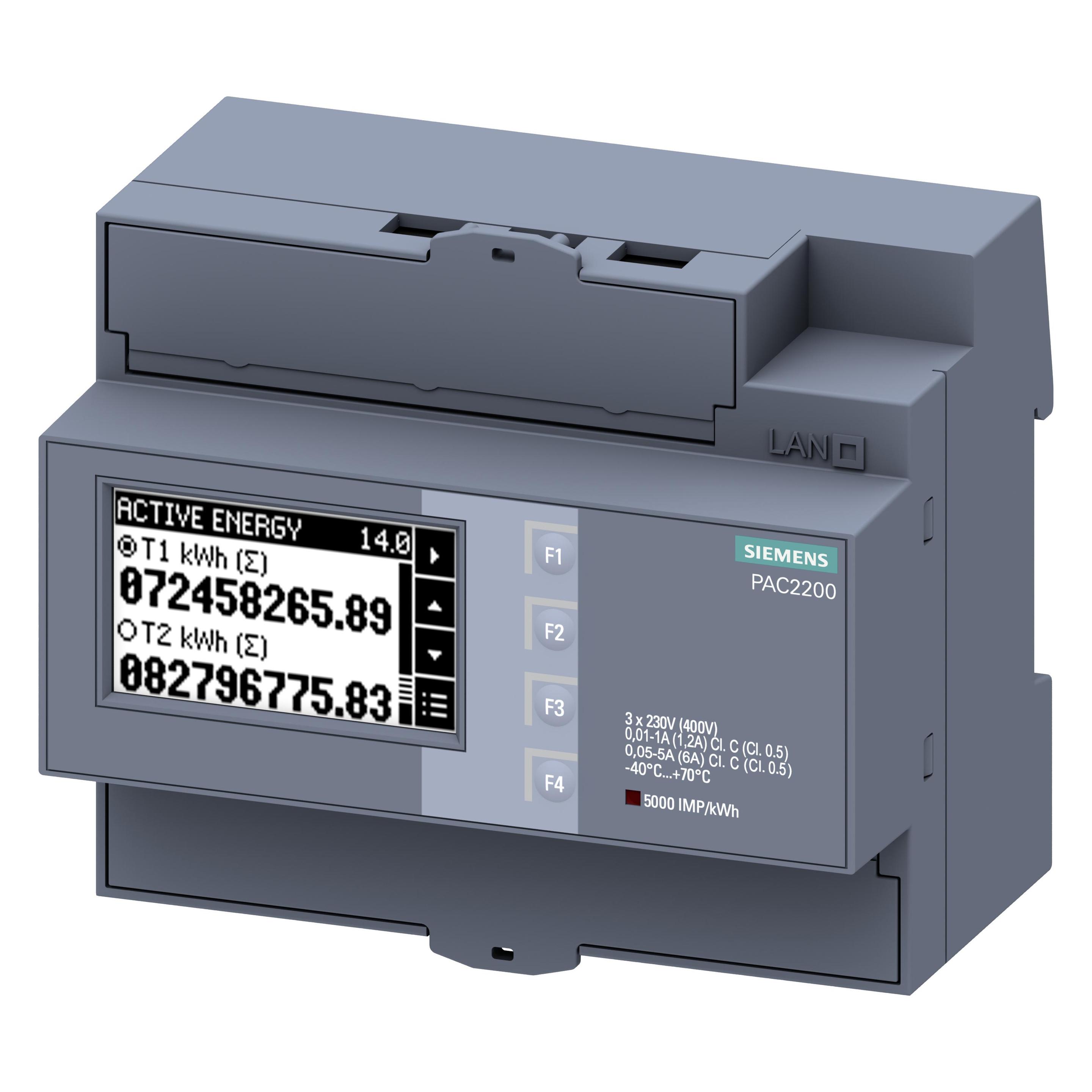 Siemens Digital Power Meter, 1/5A, M-bus 230Vac (7KM2200-2EA30-1CA1)