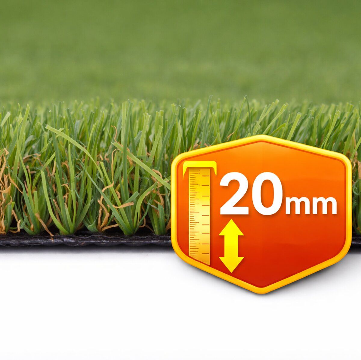 Tesar Césped artificial Cuzco 20mm rollo 2x5m, 11.500 Dtex, peso total2.164g-m²..  (2 x 5 m) Verde
