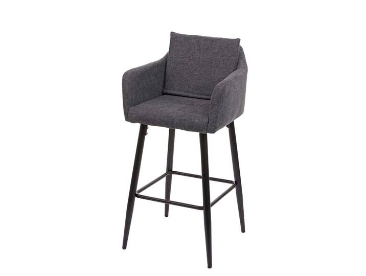 Jamb Barhocker Anthrazit, Textil, 54x105x53 cm, Esszimmer, Barmöbel, Barhocker