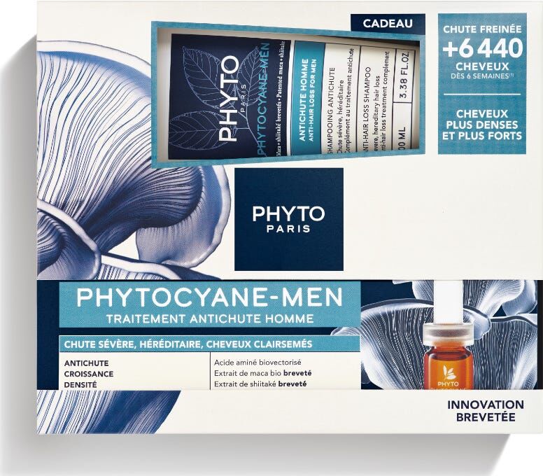 PHYTO cyane Men Kit 12 Ampollas + Champú 100ml