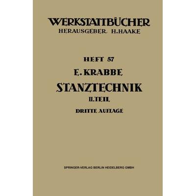 Stanztechnik, Taschenbuch von Erich Krabbe, Springer Berlin, 978-3-662-24236-0