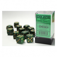Chessex Würfel - 16mm - Speckled Golden Recon (Würfelset 12 x W6) 292782