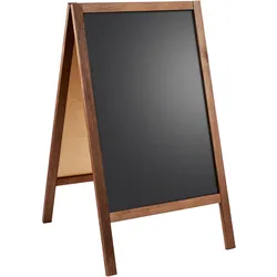 SPRINTIS - Kundenstopper Holz WOOD-STOP Lite S, 44 x 66 cm Kreidetafel, holzoptik, Aufsteller, Werbeaufsteller, Customer Stopper, braun