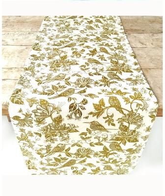 French Home Honeysuckle Table Runner - Chartreuse