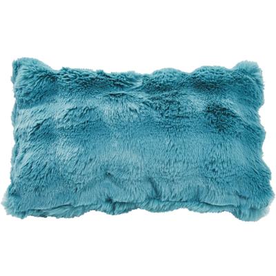Dekokissen DONE. "Aura", blau (aqua, unifarben), B:30cm L:50cm, Polyester, Dekokissen_Sitzkissen_Kissenhüllen, 3D Wellenstruktur