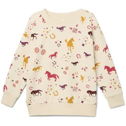 Tchibo - Kinder-Sweater mit angerauter Innenseite - Mädchen - Gr. 110/116 - creme