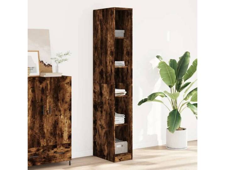 Garde-robe chêne fumé 30x50x200 cm bois d'ingénierie armoire de rangement organisateur de garde-robe armoire 3307706