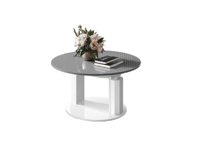 designimpex Couchtisch Design HEM-111 Hochglanz ausziehbar höhenverstellbar Tisch