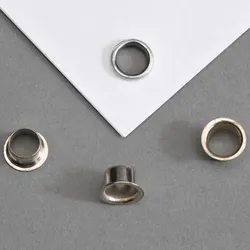 10000 Ösen für Papier vernickelt | ähnlich Typ 8E - Ø 5,4mm - L 3,3mm, Metall, silber