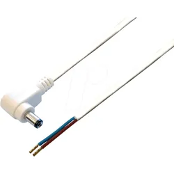DC AKW 5021 - Adapterkabel, gewinkelt, 2000 mm, DC-Stecker auf freies Ende