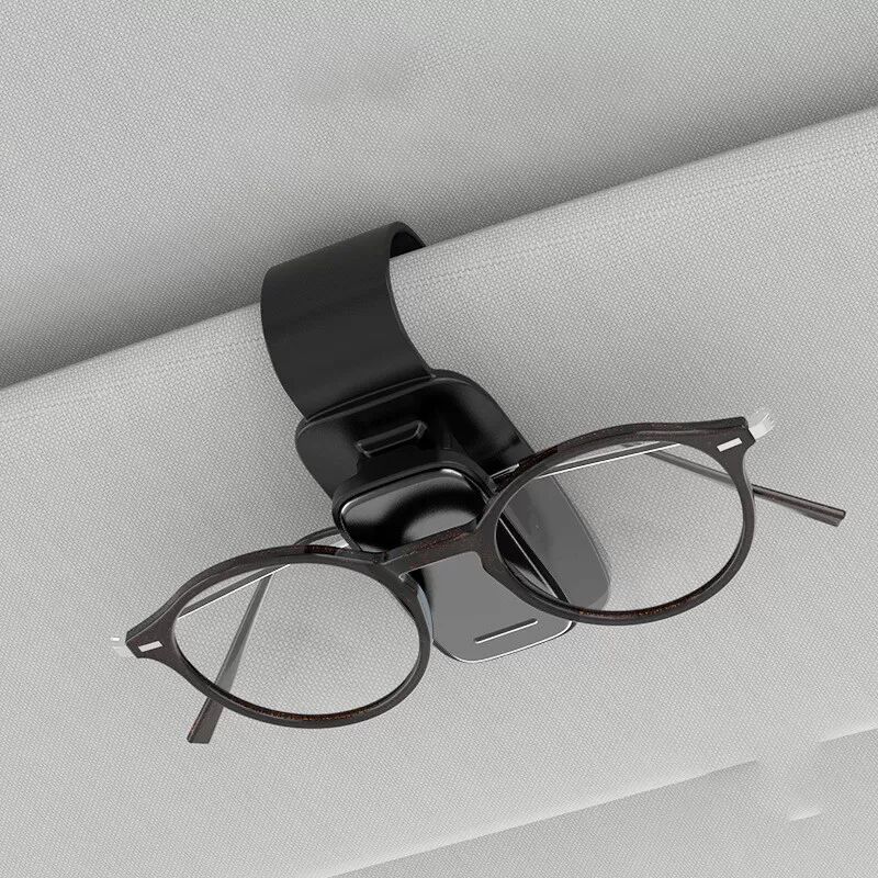 INF Stylischer dunkelgrauer Auto-Sonnenblenden-Brillenclip-Halter