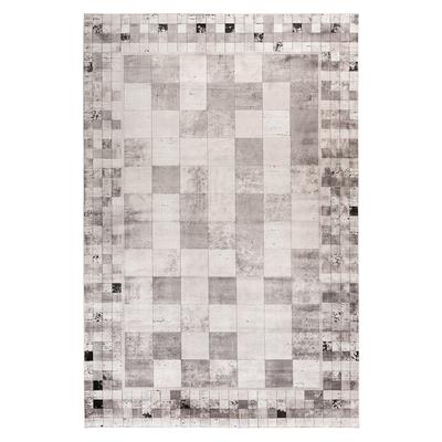 Teppich KAYOOM "Elles 214", grau, B:200cm H:9mm L:290cm, Viskose, Teppiche, Teppich, Kurzflor, Vintage, Modernes Muster, Deko, Viskose