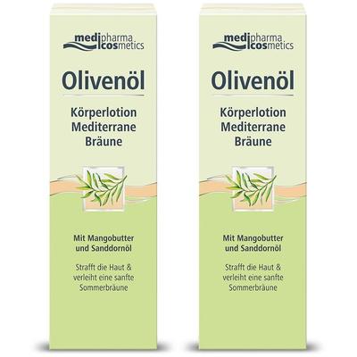 Olivenöl Körperlotion mediterrane Bräune 2x 2x200 ml Lotion
