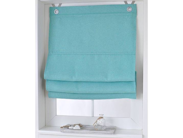 Store bateau à œillets Bessy I 80 x 130cm Turquoise/Turquoise