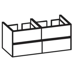 Artiqua 116 LED-Waschtischunterschrank, Stahlgrau, 116-WU4LB-AC09-7142-88 116-WU4LB-AC09-7142-88
