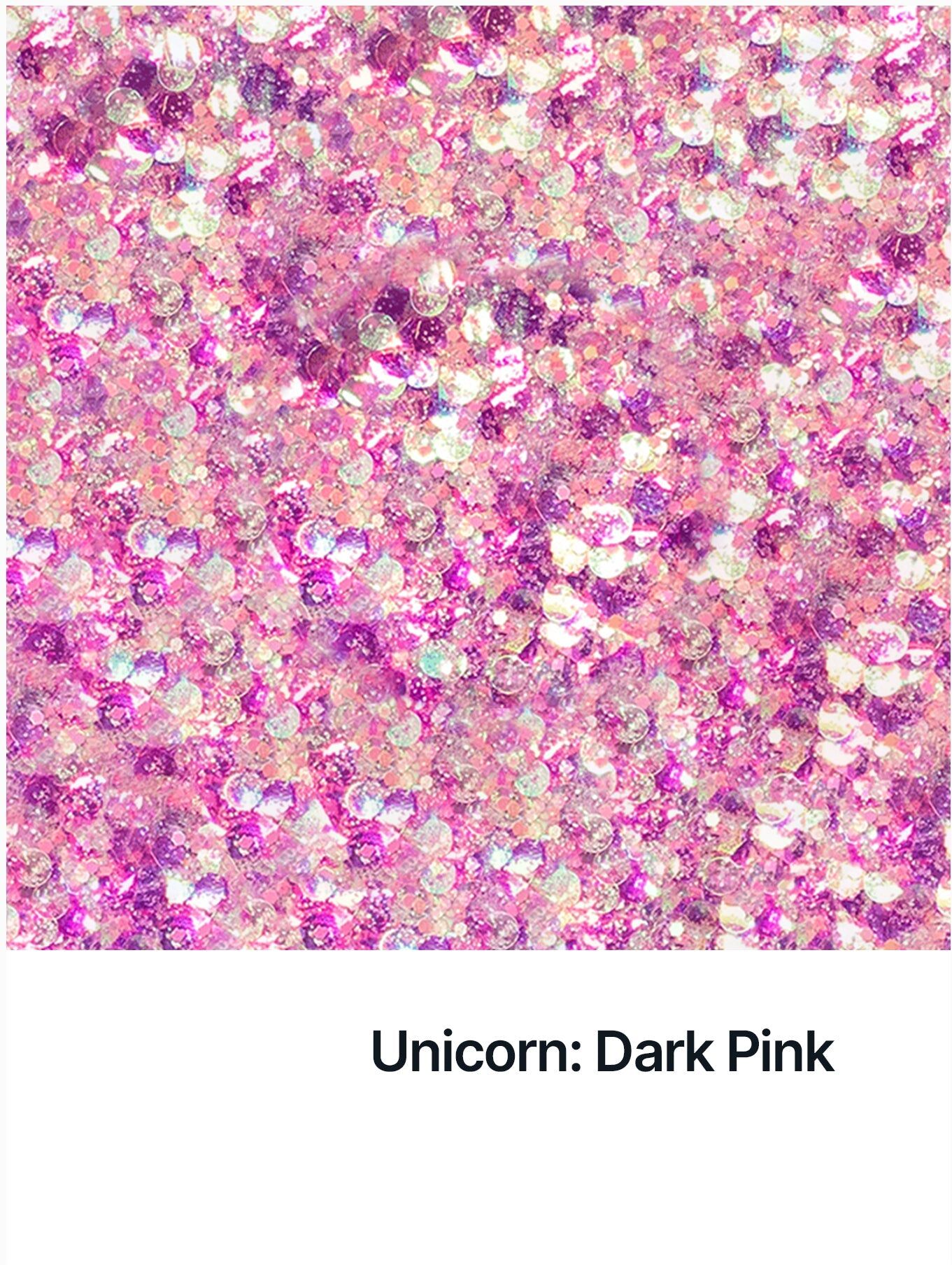 Hemway Glitter Mix Shaker 105g / 3.7oz   Unicorn: Dark Pink   Cosmetic, Festival, Epoxy Resin, Crafts - Unicorn: Dark Pink - 105g