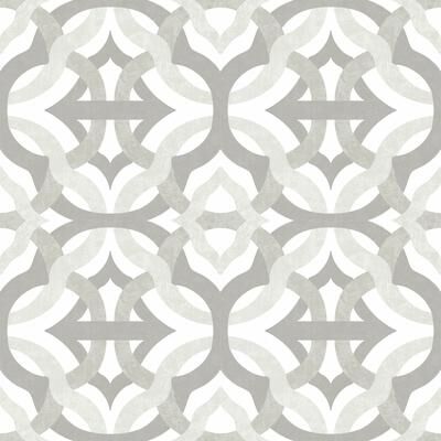 Roommates Waverly Taupe & White Tipton Peel and Stick Wallpaper