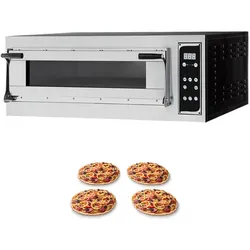 Pizzaofen Virtuoso Vollschamott digital - 1 Kammer 4 Pizzen Ø 350 mm