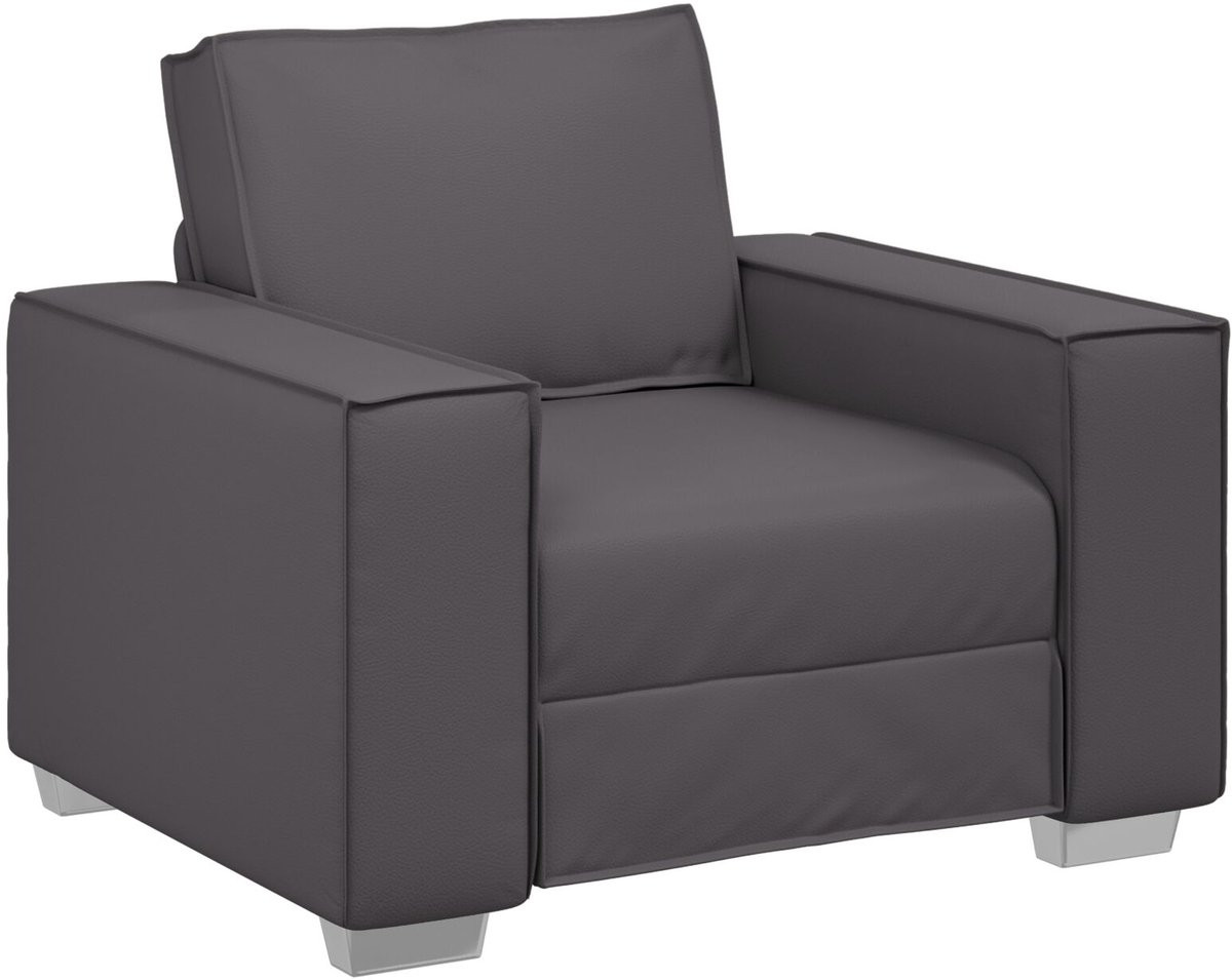 vidaXL Sofa Stoel Grijs Kunstleer 100 cm