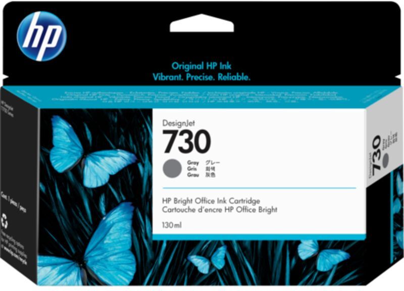 HP 730 (P2V66A) - Gris - Cartouche d'encre Gris