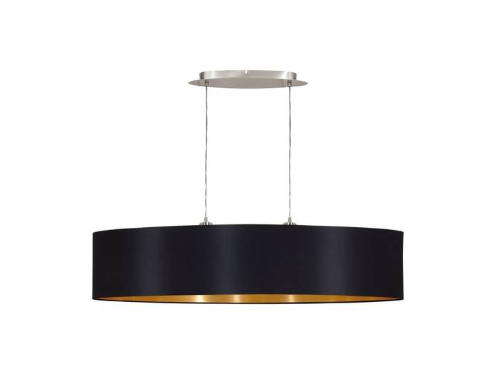 Eglo Textile moderne MASERLO nickel mat\, abat-jour\, NOIR / OR\, E27 max. 2X60W