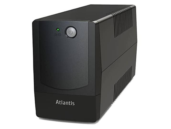 Atlantis onduleur UPS Line Interactive 1100VA/550W batt. 12V 9Ah Stabilisateur de tension AVR à 3 étages\, Onde pseudo-sinusoïdale\, 4 prises IEC\, réf. A03-PX1100