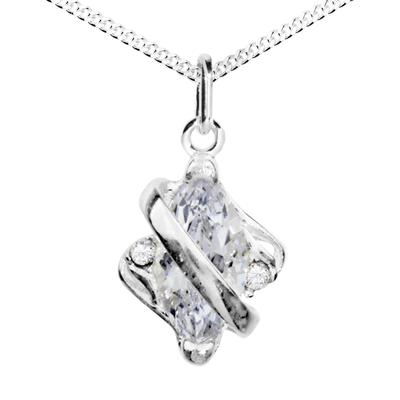 Kette mit Anhänger OSTSEE-SCHMUCK "Ostsee-Schmuck Kette mit Anhänger Paola Kette mit Anhänger Paola" Gr. 45, silber, Halsketten, Damen, 45cm, Silber 925 (Sterlingsilber), L: 40