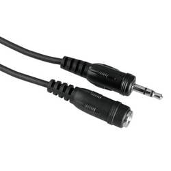 hama 00205105 Audio-Kabel, 3,5-mm-Klinken-Stecker/Kupplung, Stereo, 5 m