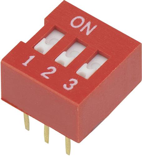 TRU Components 704837 DSR-03 DIP-Schalter Polzahl 3 Slide-Type