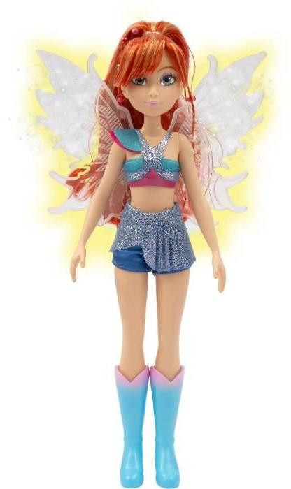 Winx Bloom pop met lichtgevende vleugels, 26 cm