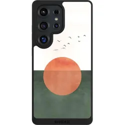 Nivocase Handyhülle für Samsung Galaxy S25 Ultra Hülle NIVOpure Case Schwarz Sonnenschein Sonnenuntergang (Samsung Galaxy S25 Ultra), Smartphone Hülle, Schwarz