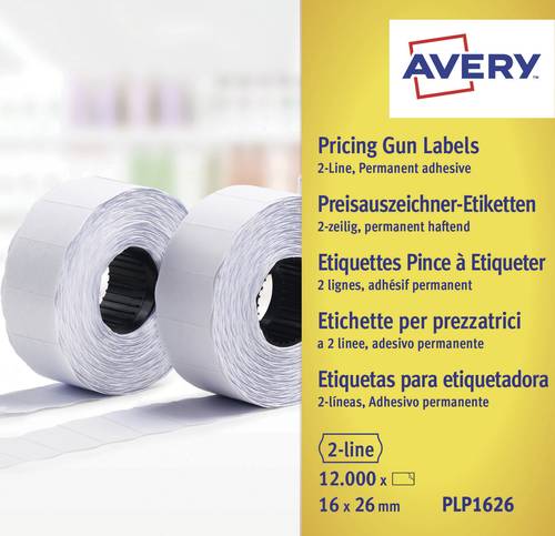 Avery-Zweckform Preis-Etiketten PLP1626 Permanent haftend Etiketten-Breite: 26mm Etiketten-Höhe: 16mm Weiß 12000St.