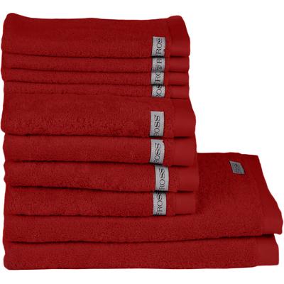 Handtuch Set ROSS "Sinfonie", rot (kirsche), Frottier, Frottier, Obermaterial: 100% Baumwolle, Handtuch-Sets, beinhaltet Gästetücher, Handtücher und Badetücher