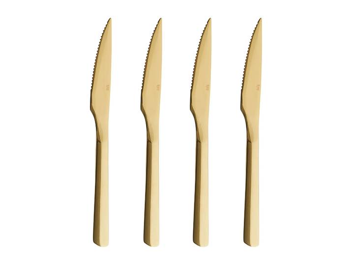 Aida Raw steakmessenset 4-pack Goud