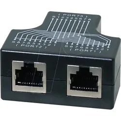 LOGILINK MP0138 - T-Adapter, 1:1 Belegung, 2x RJ45 für Cablesharing