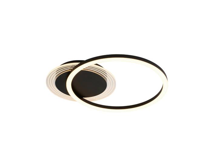 Deckenleuchte Contour, Schwarz, Metall, Kunststoff, 40x5.5x33 cm, Europäischer Sicherheitsstandard, Lampen & Leuchten, Innenbeleuchtung, Deckenleuchten, Deckenleuchten