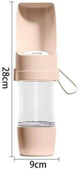 Friendly Fresh Finds Portable Pet Water Bottle & Food Storage Feeder For Dogs & Cats Travel Friendly, Outdoor Hydration & Feeding Solution pink