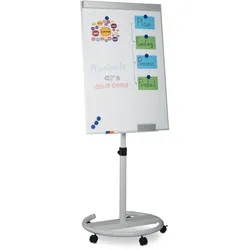 Relaxdays Flipchart mobil Weiß,Silber