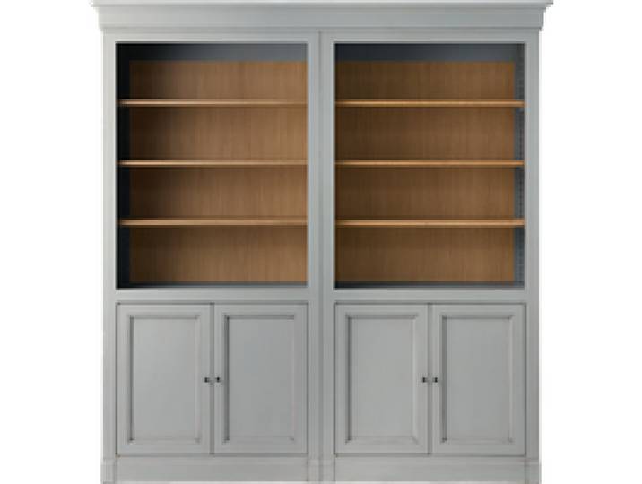 Bibliothèque bois massif 4 portes Embellie