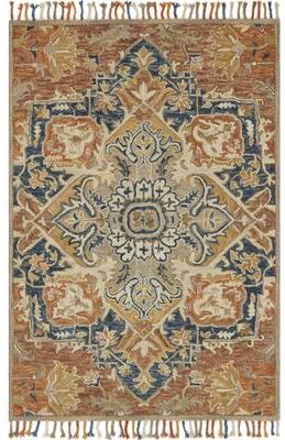 Alexander Home Sahara Rust Boho Hand-Hooked Wool Rug
