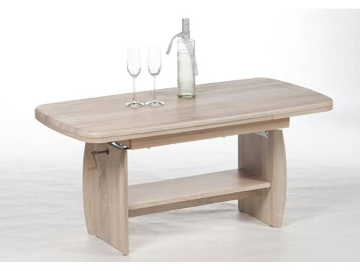 möbelando Couchtisch >Kirk< in Sonoma Eiche aus Spnplatte/MDF - 115x52x59cm (BxHxT)