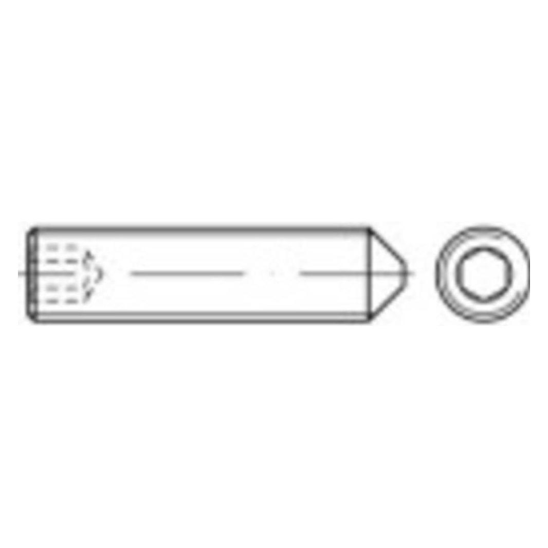 Toolcraft Gewindestift M6 25 mm Edelstah (25 Stk., 25 mm) (1062775)