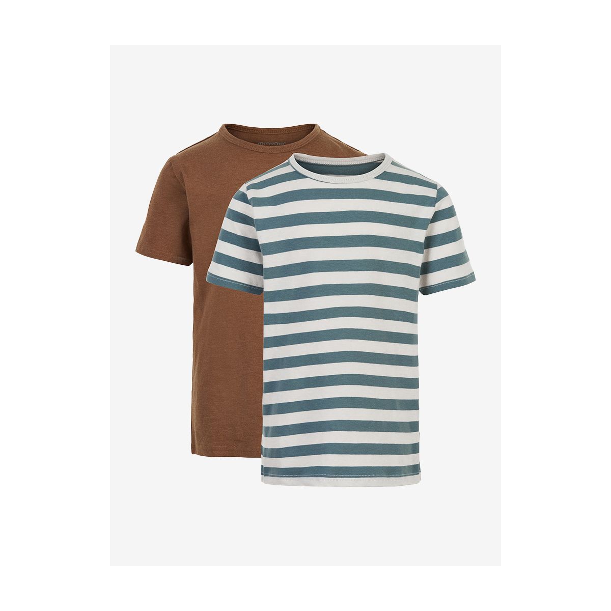 Minymo Basic 32 -t-shirt SS (2-pack) braun (236) 146 3932-236-146