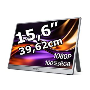 Arzopa Monitor A1 Pro, 15,6 Zoll, Full HD 1920 x 1080 Pixel, 10 ms, 60 Hz, portable